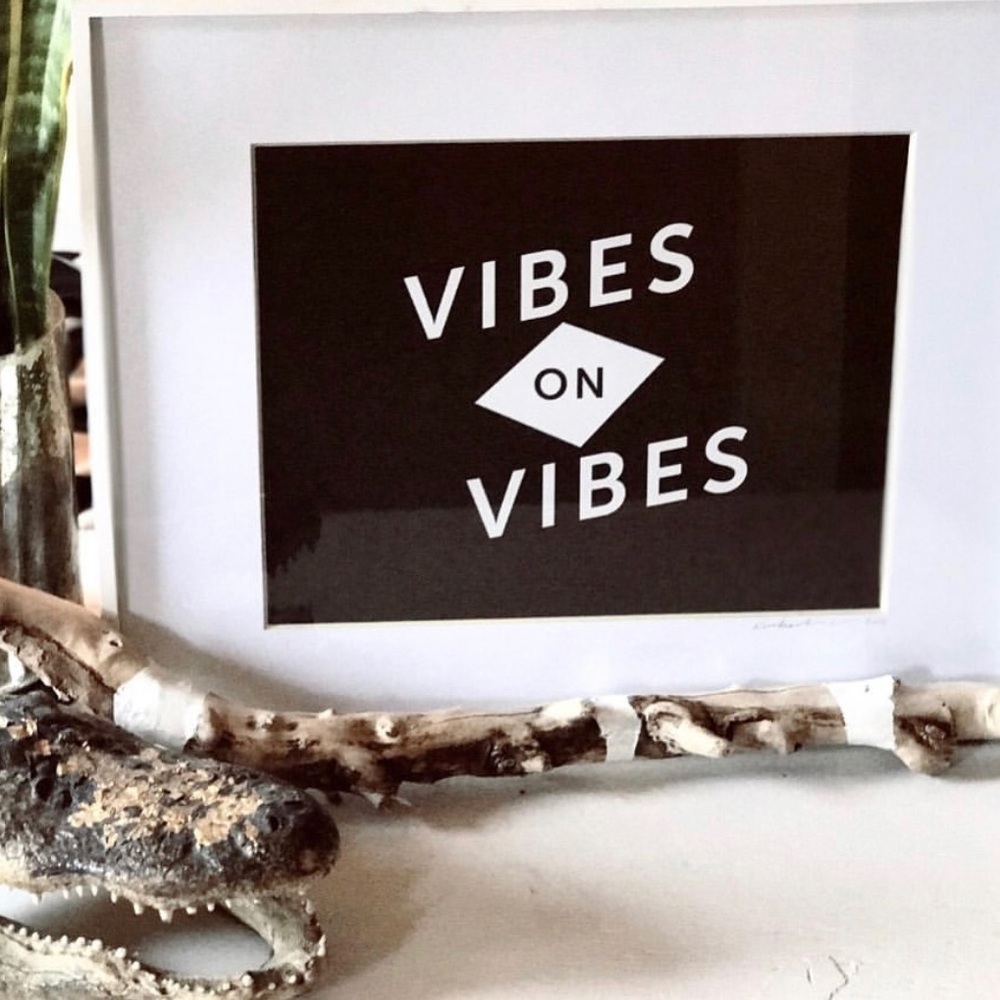Vibes 11x14” black & white Matte paper art poster
